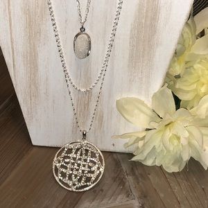 NWOT Layered Convertible Druzy Necklace – WHT4363